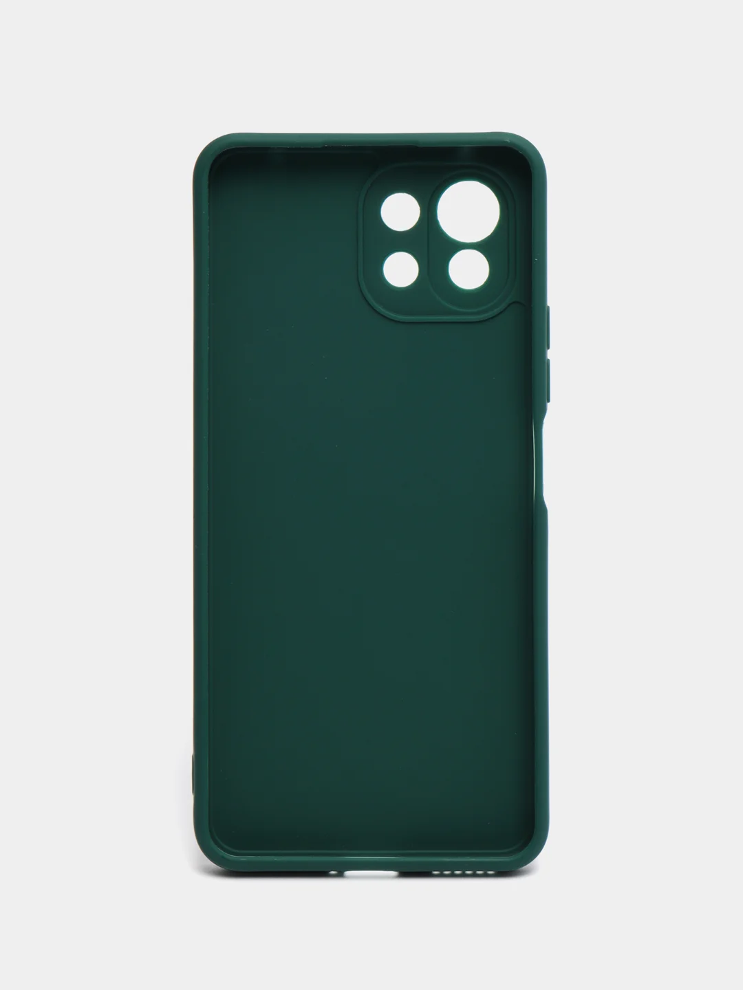 Тёмно-зелёный силиконовый чехол для Xiaomi Mi 11 Lite, Mi 11 Lite 5G NE (Сяоми Ми 11 Лайт), прозрачный