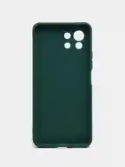 Тёмно-зелёный силиконовый чехол для Xiaomi Mi 11 Lite, Mi 11 Lite 5G NE (Сяоми Ми 11 Лайт), прозрачный