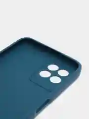 Синий силиконовый чехол для Realme 8i, Narzo 50 (Реалми 8 ай, Нарзо 50), прозрачный