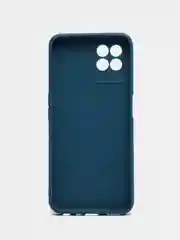 Синий силиконовый чехол для Realme 8i, Narzo 50 (Реалми 8 ай, Нарзо 50), прозрачный