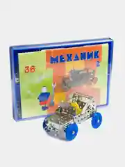 Конструктор металлический "Механик №2" для уроков труда, 217 деталей