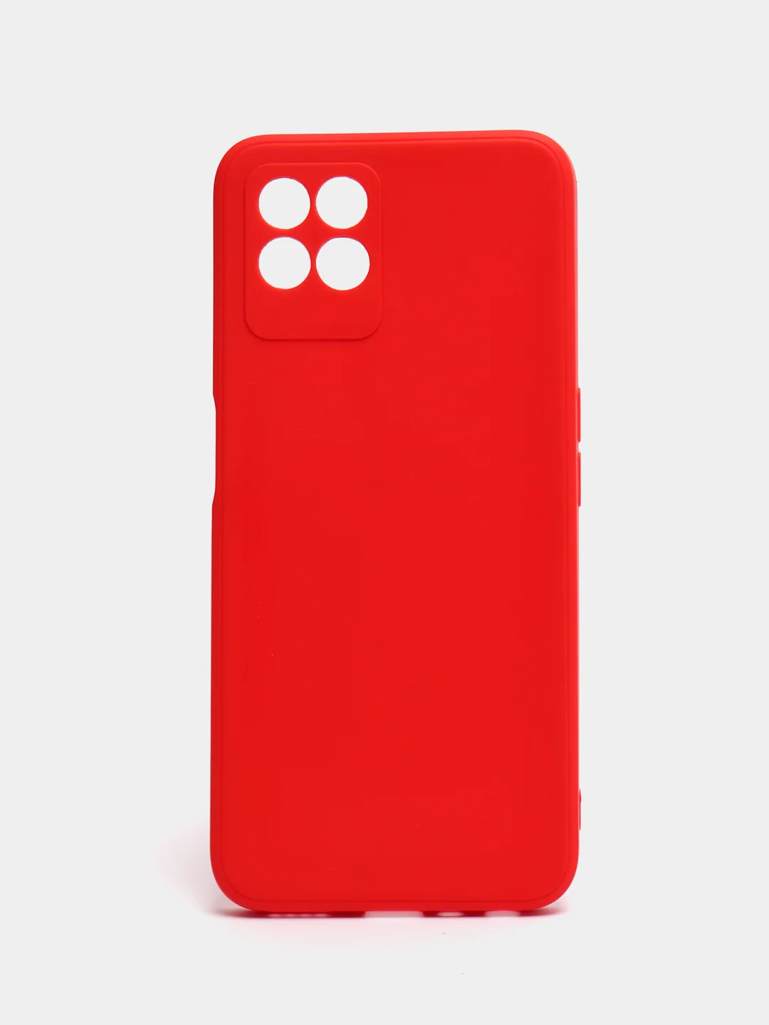 Красный силиконовый чехол для Realme 8i, Narzo 50 (Реалми 8 ай, Нарзо 50), прозрачный