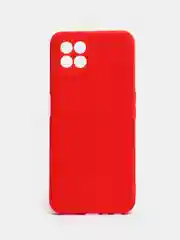 Красный силиконовый чехол для Realme 8i, Narzo 50 (Реалми 8 ай, Нарзо 50), прозрачный