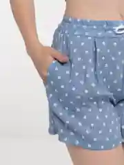 Синий меланж шорты женские