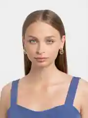 Золотой серьги-кольца женские