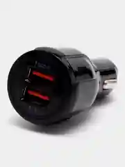 Черный автомобильная зарядка , быстрая зарядка QC3.0, 2xUSB, 3.1A, 12V