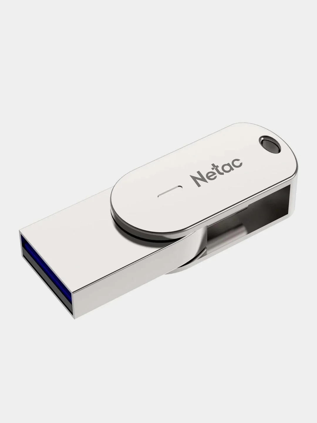 Серый металлик флешка USB 3.0 + Type-C Netac U785C 16Gb / 32Gb / 64Gb / 128Gb