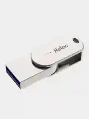 Серый металлик флешка USB 3.0 + Type-C Netac U785C 16Gb / 32Gb / 64Gb / 128Gb