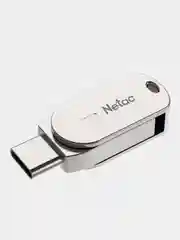 Серый металлик флешка USB 3.0 + Type-C Netac U785C 16Gb / 32Gb / 64Gb / 128Gb