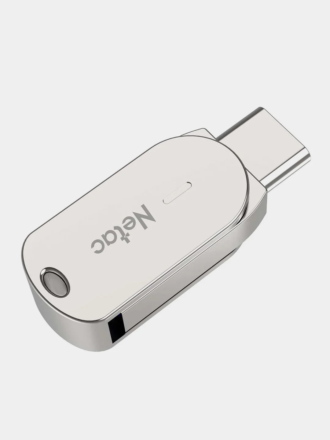 Серый металлик флешка USB 3.0 + Type-C Netac U785C 16Gb / 32Gb / 64Gb / 128Gb