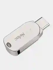 Серый металлик флешка USB 3.0 + Type-C Netac U785C 16Gb / 32Gb / 64Gb / 128Gb