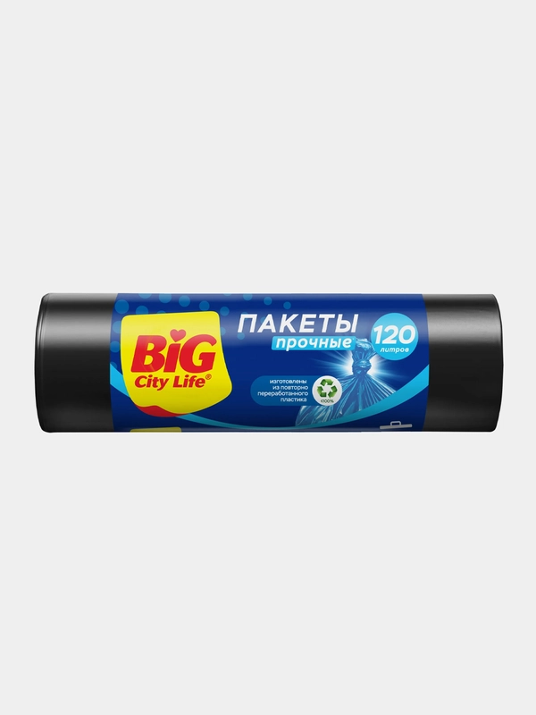 Пакеты для мусора BIG City HD 70x106 см 120л 10 шт чёрные