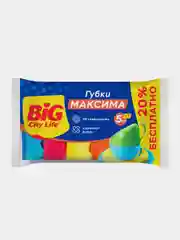 Губки кухонные с волнистой поверхностью BIG City Максима 5+1 шт