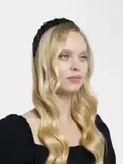 Черный ободок для волос из экокожи