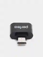 Черный perfeo adapter USB на micro USB c OTG, PF-VI-O010