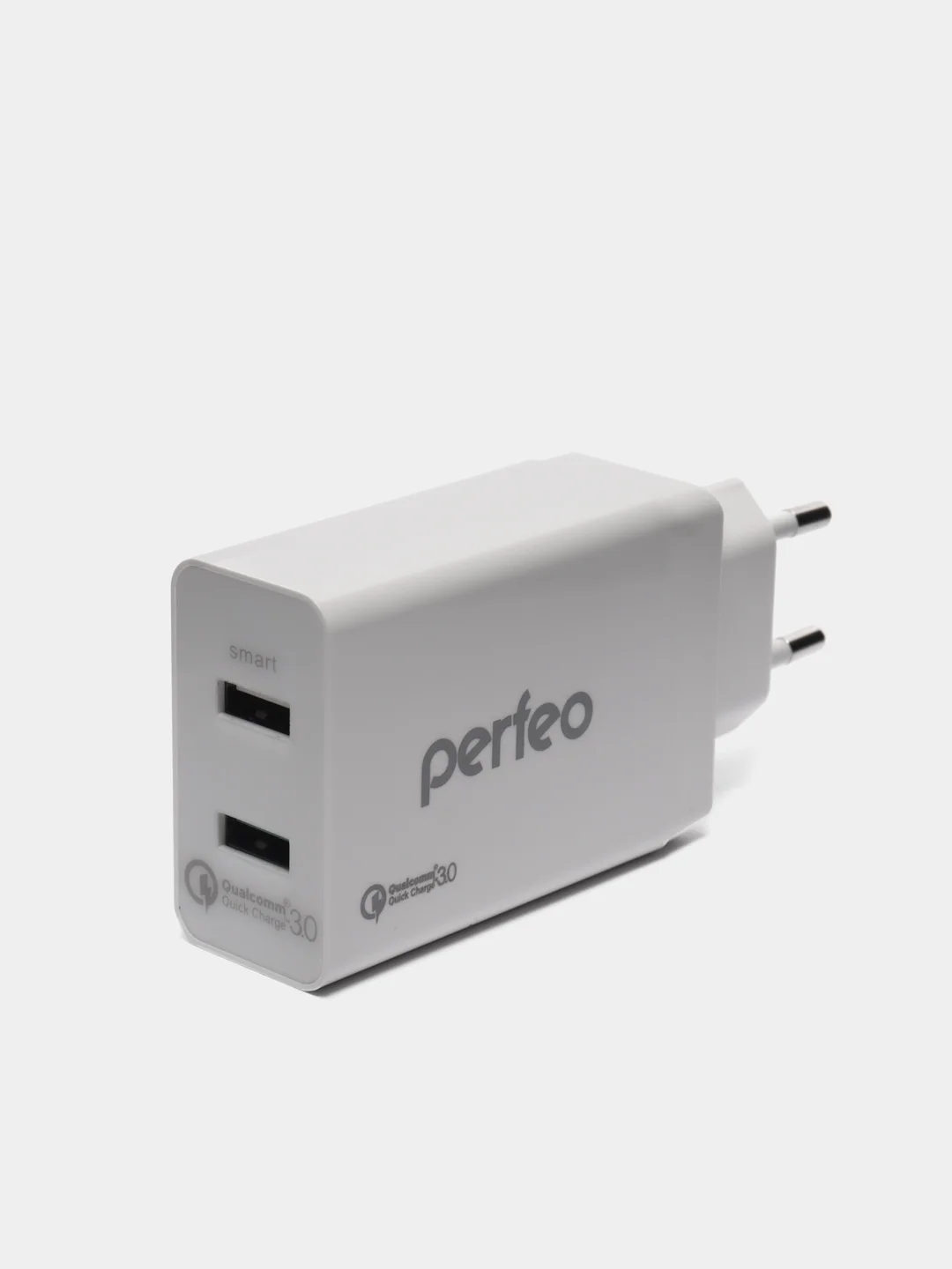 Сетевое зарядное устройство Perfeo Fast 2 с разъемом 2 x USB, QC3.0, белое, PFA4141