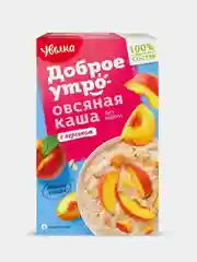 Каша быстрого приготовления Увелка, овсяная, с персиком, 5 х 40 г