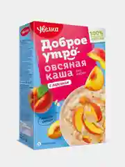 Каша быстрого приготовления Увелка, овсяная, с персиком, 5 х 40 г