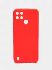 Красный чехол Realme C21Y / C25Y силиконовый с защитой камеры ( Реалми С21У С25У )