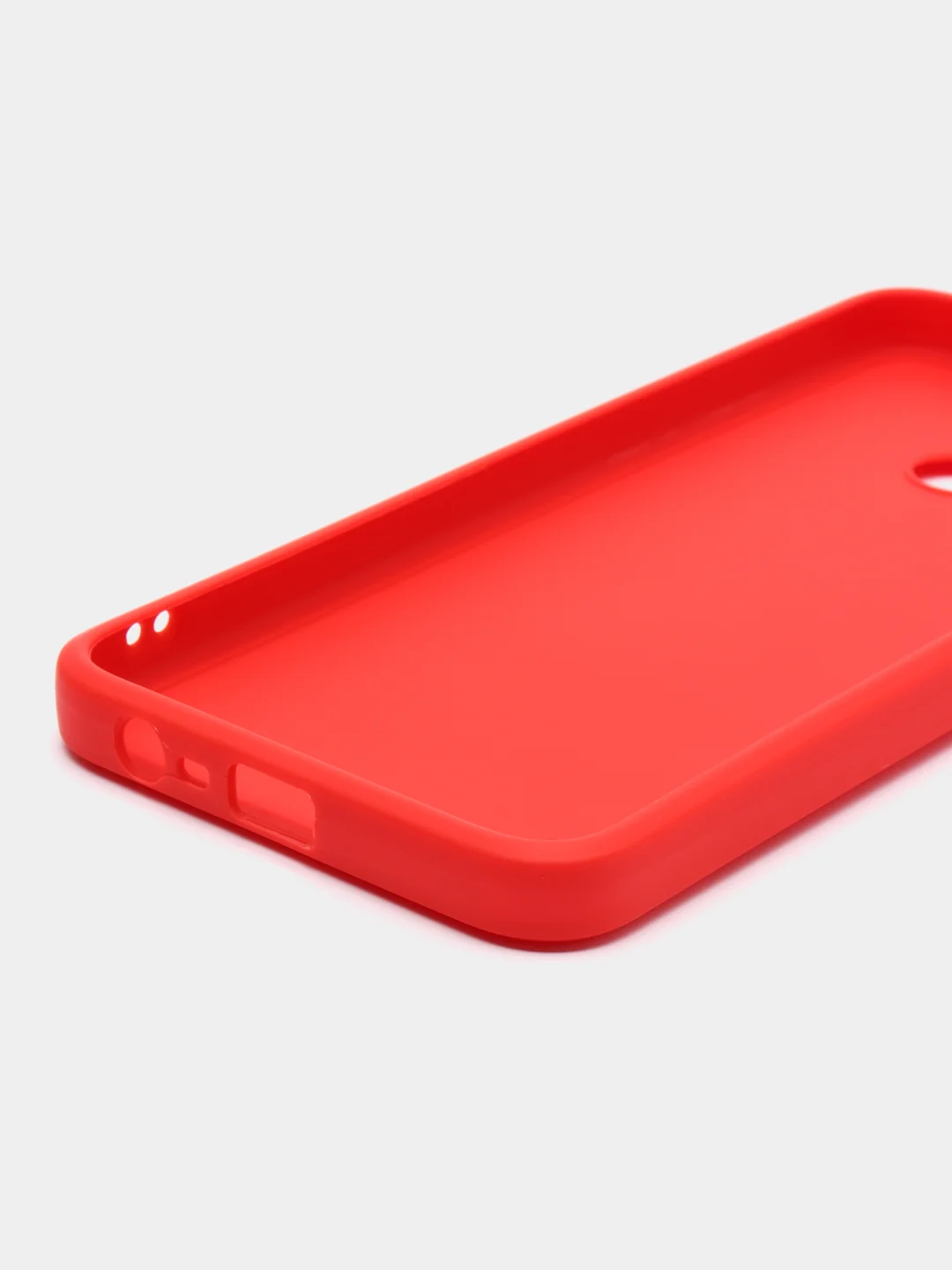 Красный чехол Realme C21Y / C25Y силиконовый с защитой камеры ( Реалми С21У С25У )