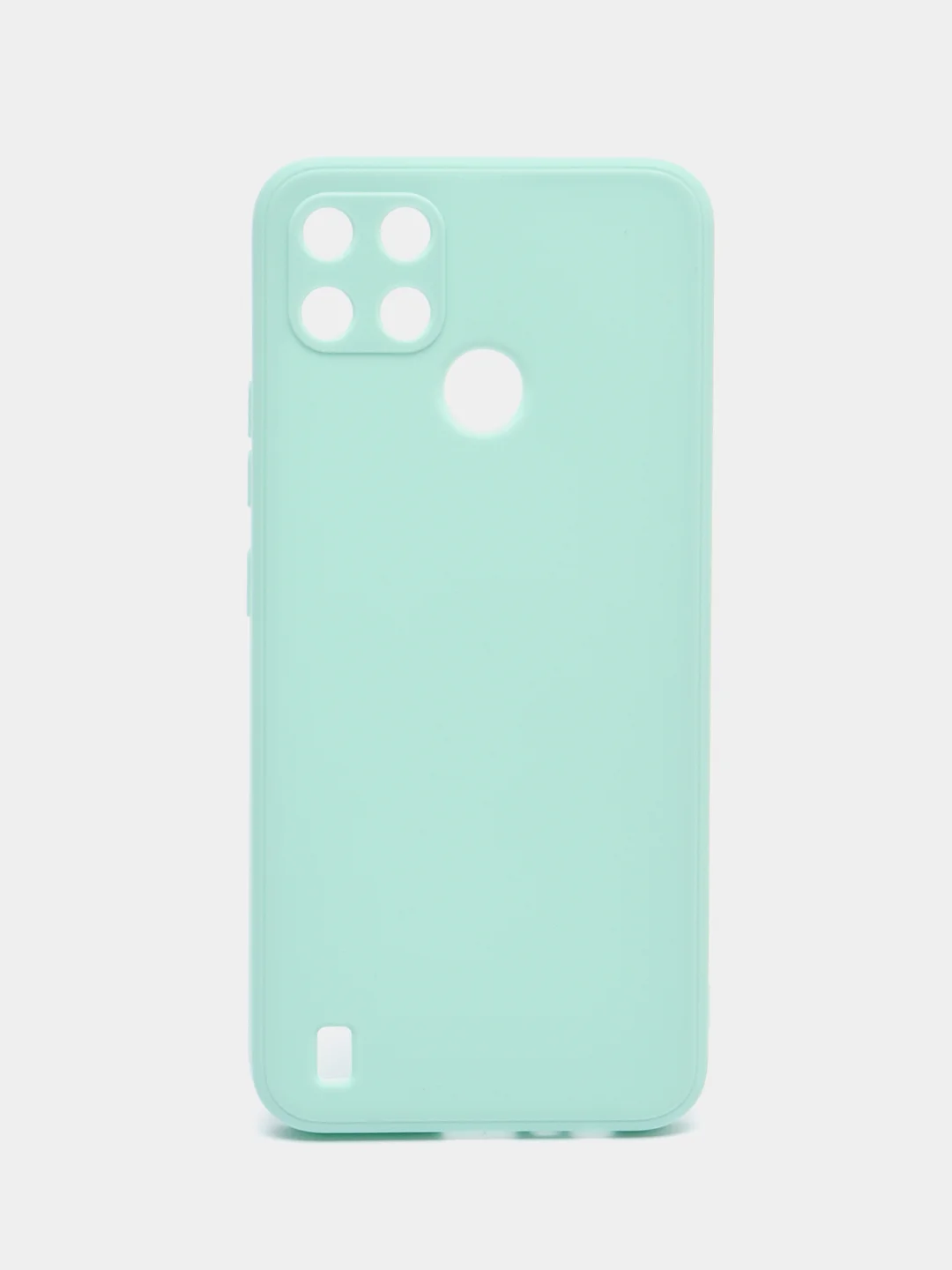 Мятный чехол Realme C21Y / C25Y силиконовый с защитой камеры ( Реалми С21У С25У )
