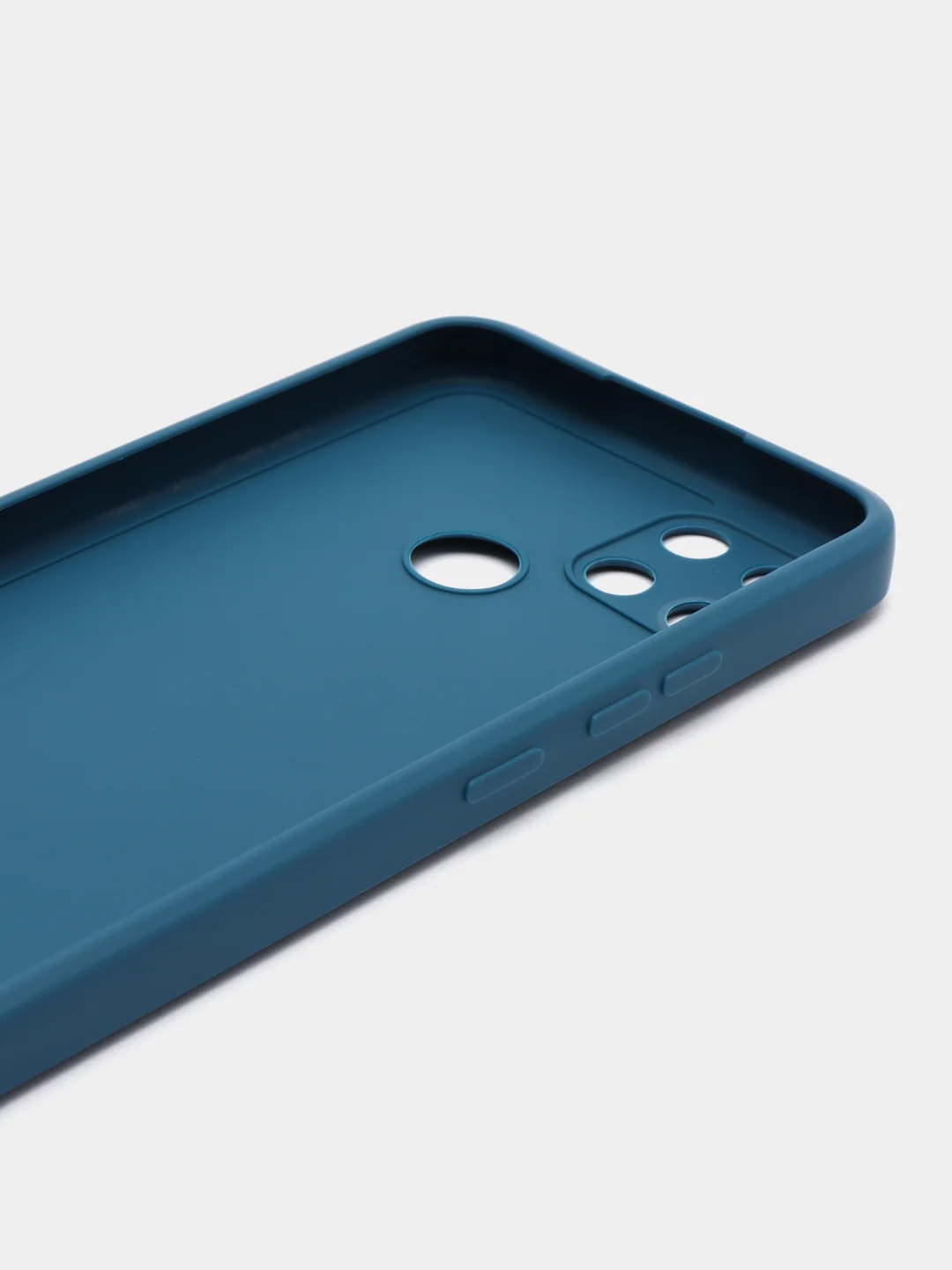 Синий чехол Realme C21Y / C25Y силиконовый с защитой камеры ( Реалми С21У С25У )