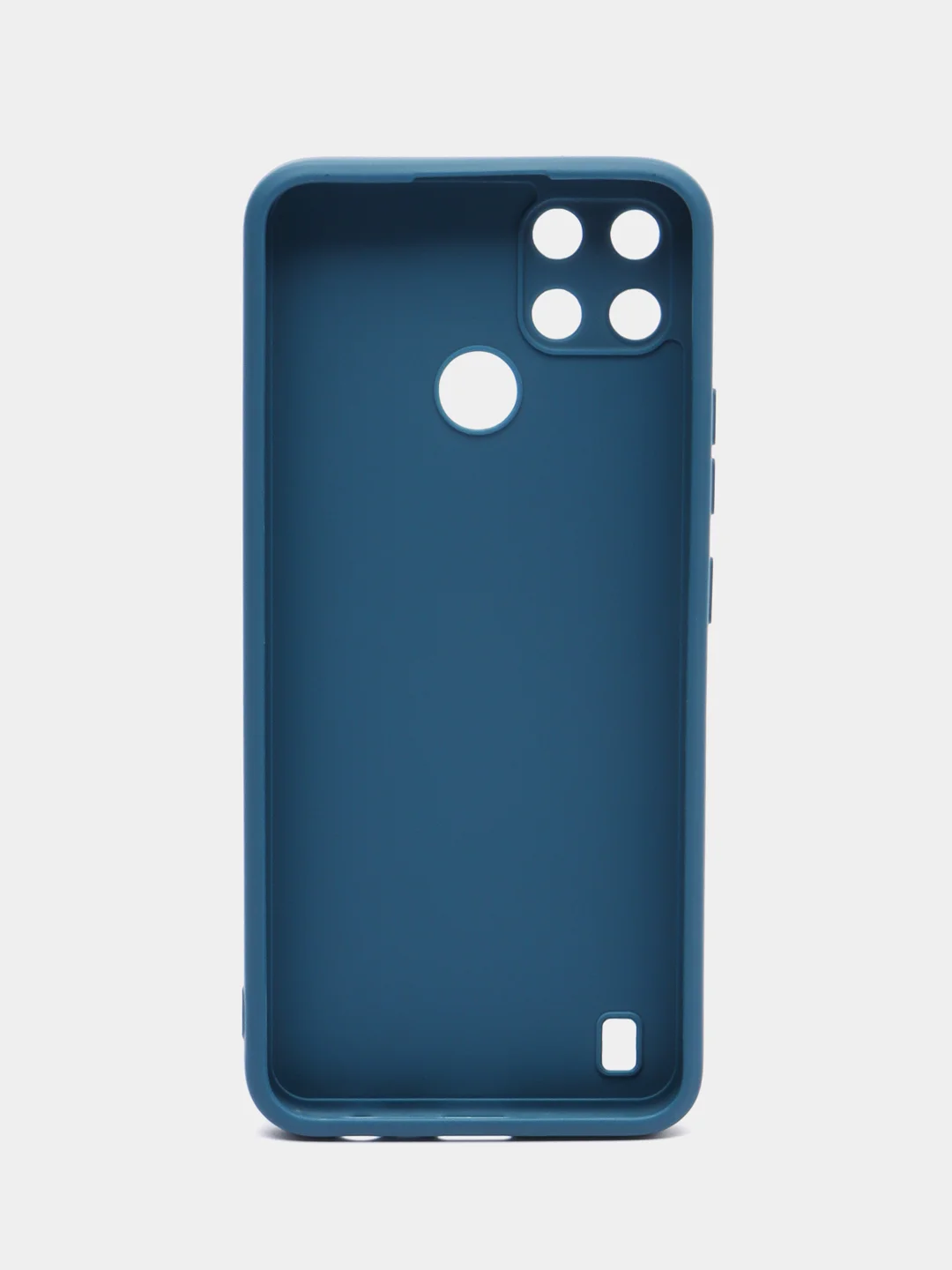 Синий чехол Realme C21Y / C25Y силиконовый с защитой камеры ( Реалми С21У С25У )