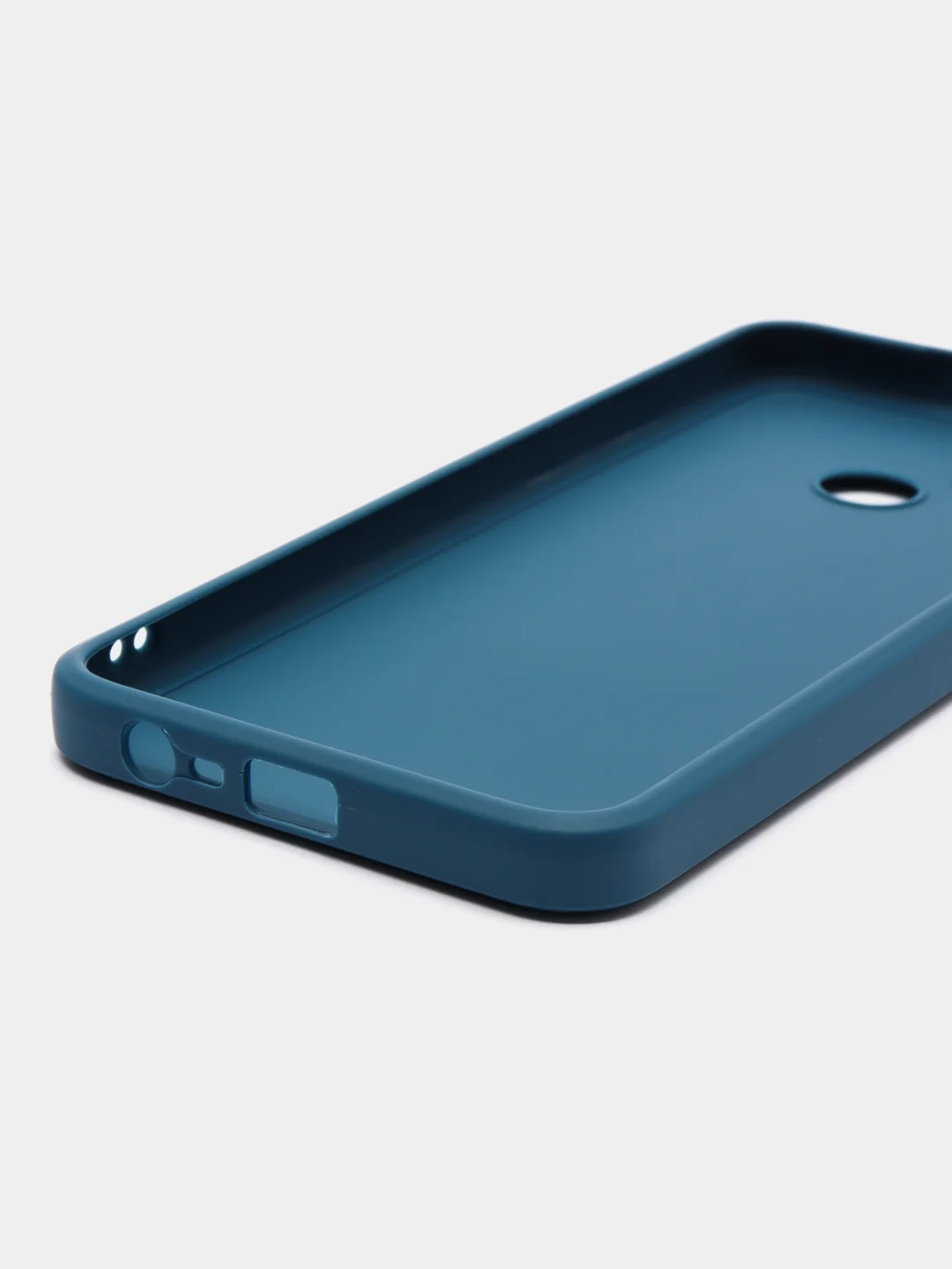 Синий чехол Realme C21Y / C25Y силиконовый с защитой камеры ( Реалми С21У С25У )