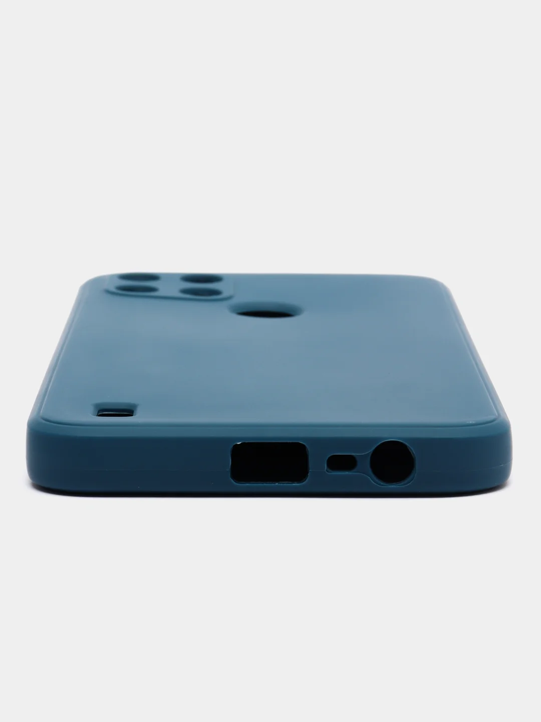 Синий чехол Realme C21Y / C25Y силиконовый с защитой камеры ( Реалми С21У С25У )