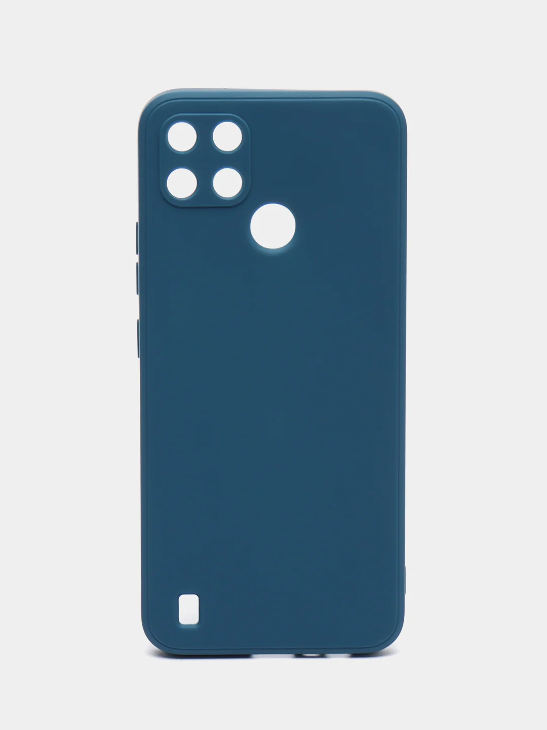 Синий чехол Realme C21Y / C25Y силиконовый с защитой камеры ( Реалми С21У С25У )