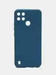 Синий чехол Realme C21Y / C25Y силиконовый с защитой камеры ( Реалми С21У С25У )