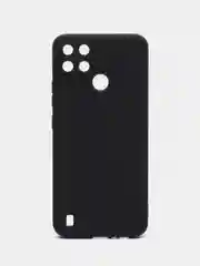 Тёмно-зелёный чехол Realme C21Y / C25Y силиконовый с защитой камеры ( Реалми С21У С25У )