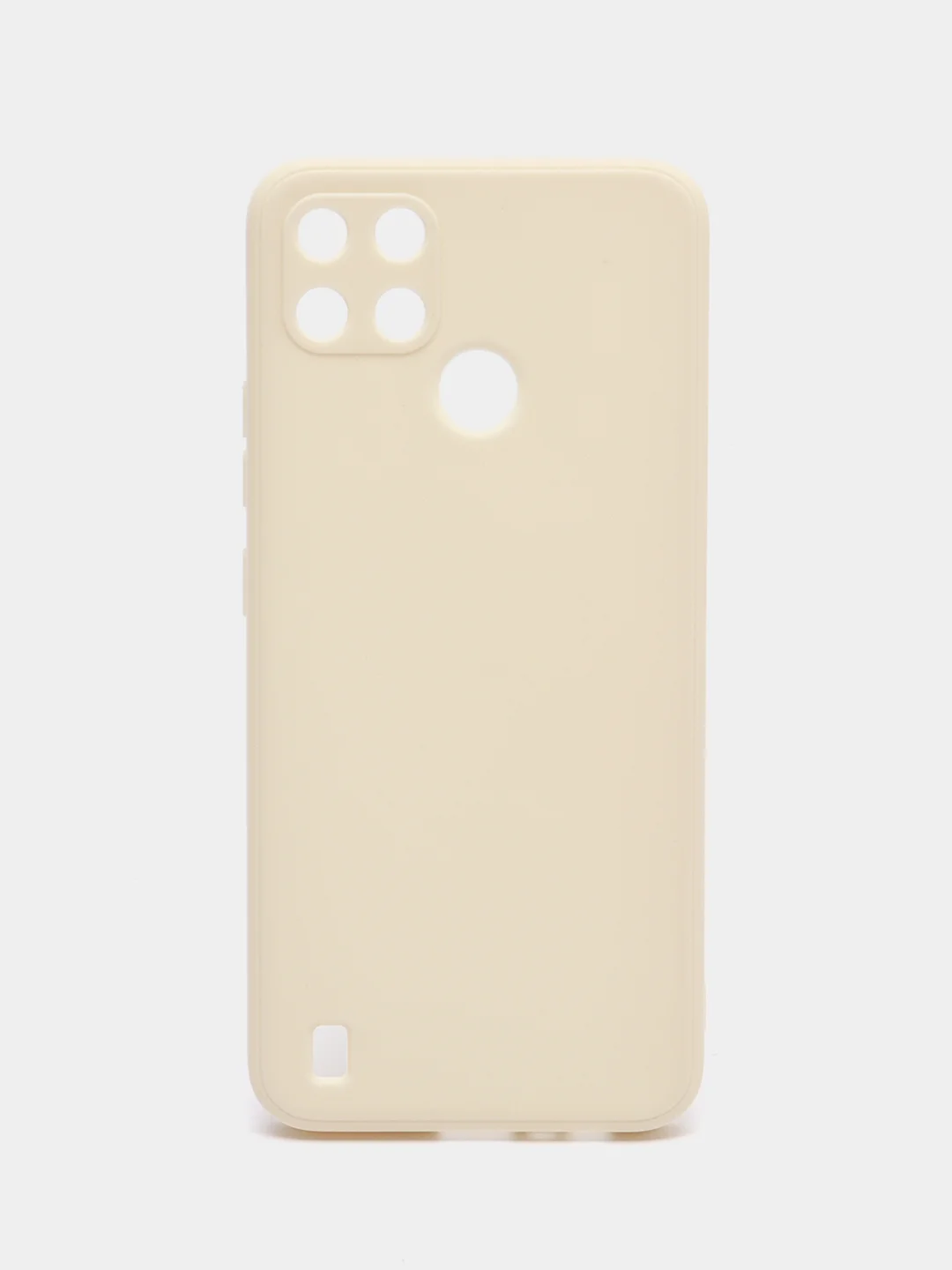 Молочный чехол Realme C21Y / C25Y силиконовый с защитой камеры ( Реалми С21У С25У )