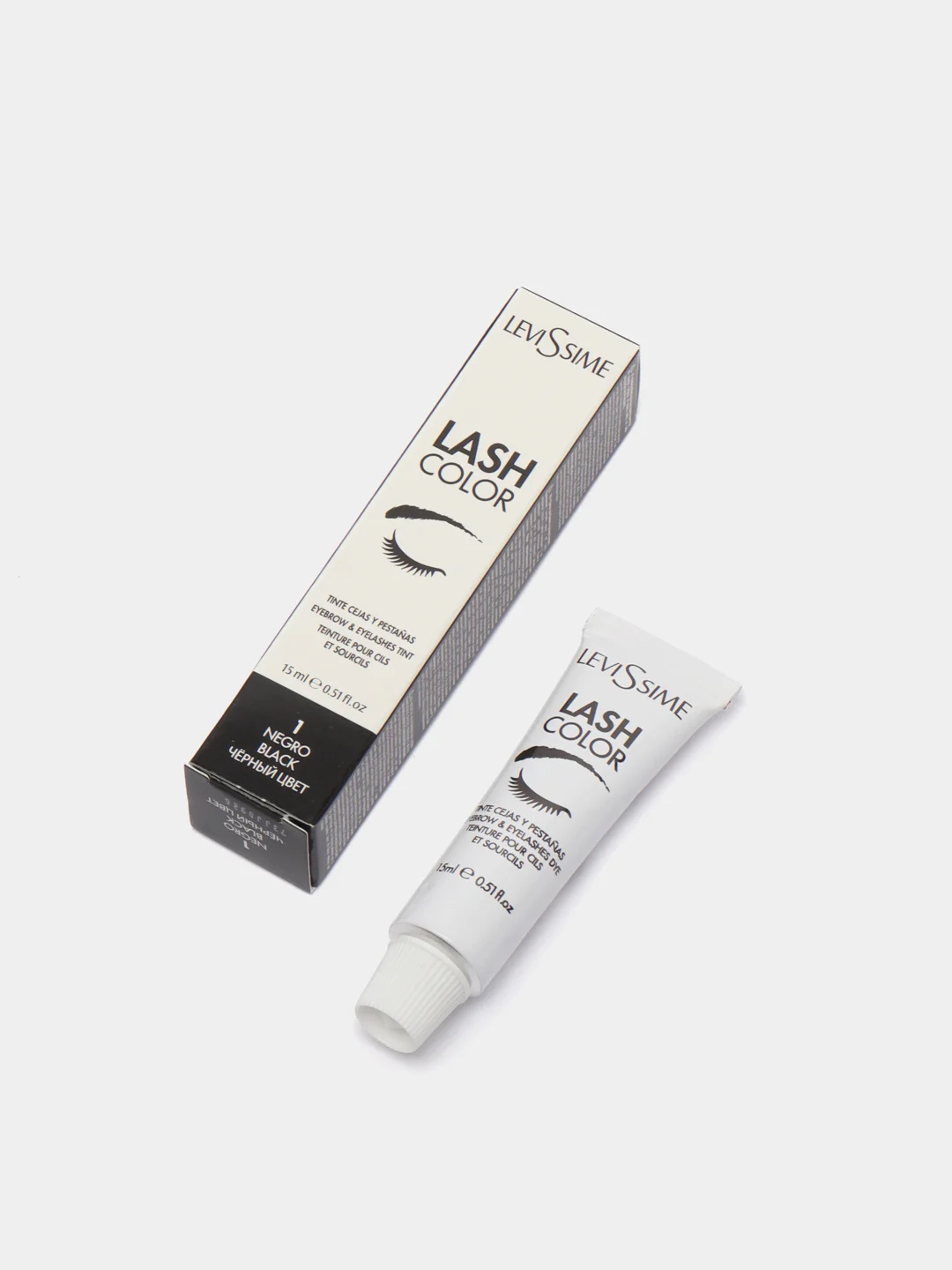 Краска для бровей и ресниц Levissime Lash Color, черная, 15 мл