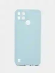 Светло-синий чехол Realme C21Y / C25Y силиконовый с защитой камеры ( Реалми С21У С25У )