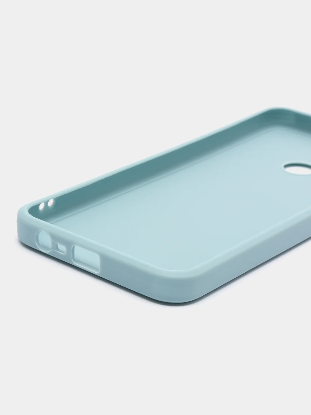 Светло-синий чехол Realme C21Y / C25Y силиконовый с защитой камеры ( Реалми С21У С25У )