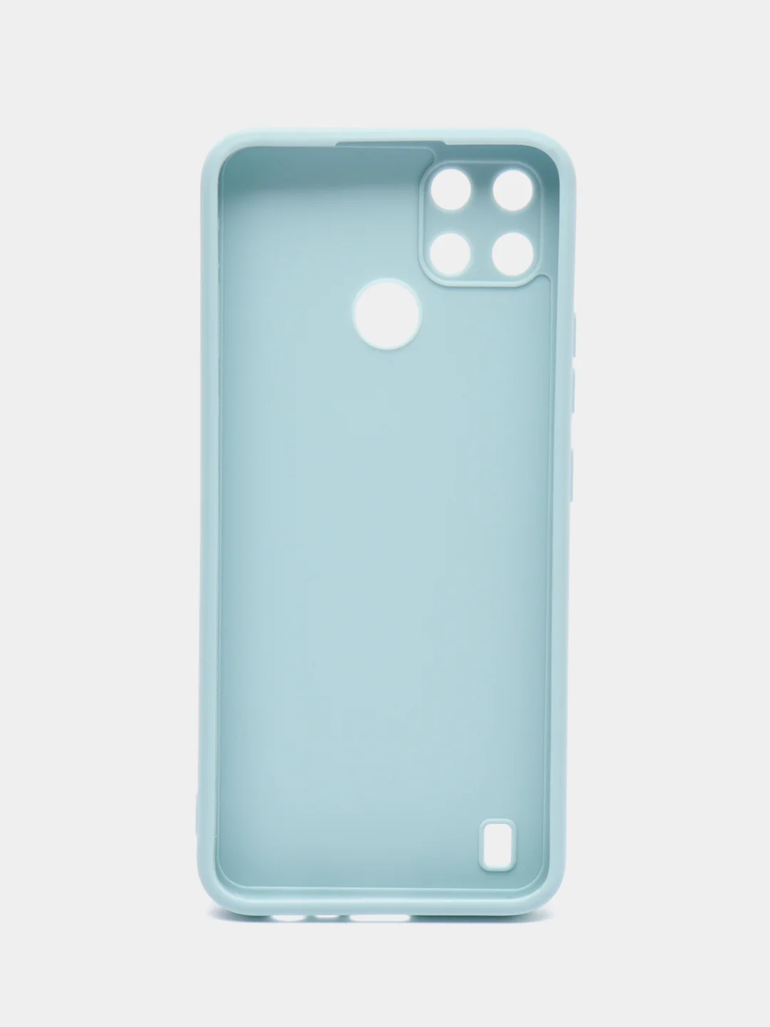 Светло-синий чехол Realme C21Y / C25Y силиконовый с защитой камеры ( Реалми С21У С25У )