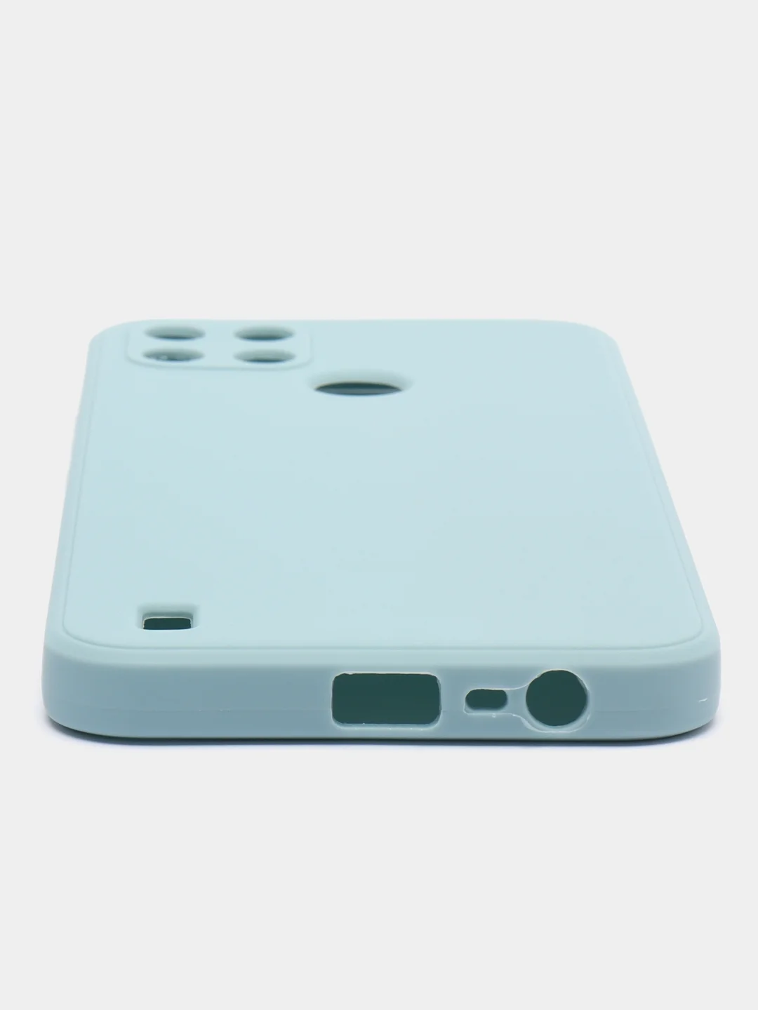 Светло-синий чехол Realme C21Y / C25Y силиконовый с защитой камеры ( Реалми С21У С25У )