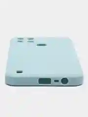 Светло-синий чехол Realme C21Y / C25Y силиконовый с защитой камеры ( Реалми С21У С25У )