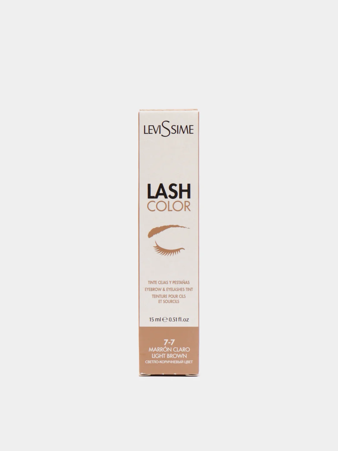 Краска для бровей и ресниц Levissime "Lash Color", светло-коричневый 7-7, 15 мл