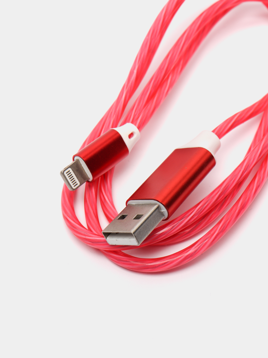 Светящийся USB кабель для Iphone, Android micro USB Type-C Lightning купить  по цене 163.67 ₽ в интернет-магазине Магнит Маркет