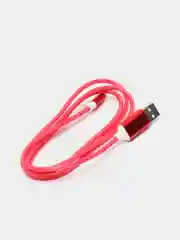 Кораллово-розовый светящийся USB кабель для Iphone, Android micro USB Type-C Lightning