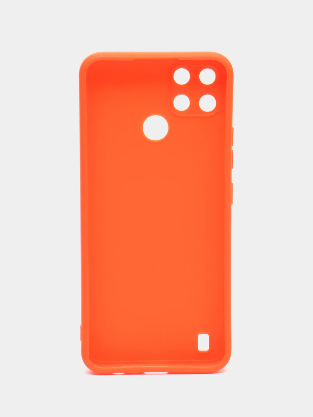 Оранжевый чехол Realme C21Y / C25Y силиконовый с защитой камеры ( Реалми С21У С25У )