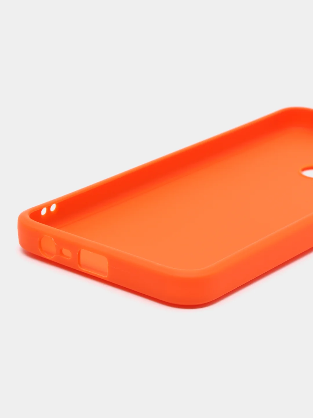 Оранжевый чехол Realme C21Y / C25Y силиконовый с защитой камеры ( Реалми С21У С25У )