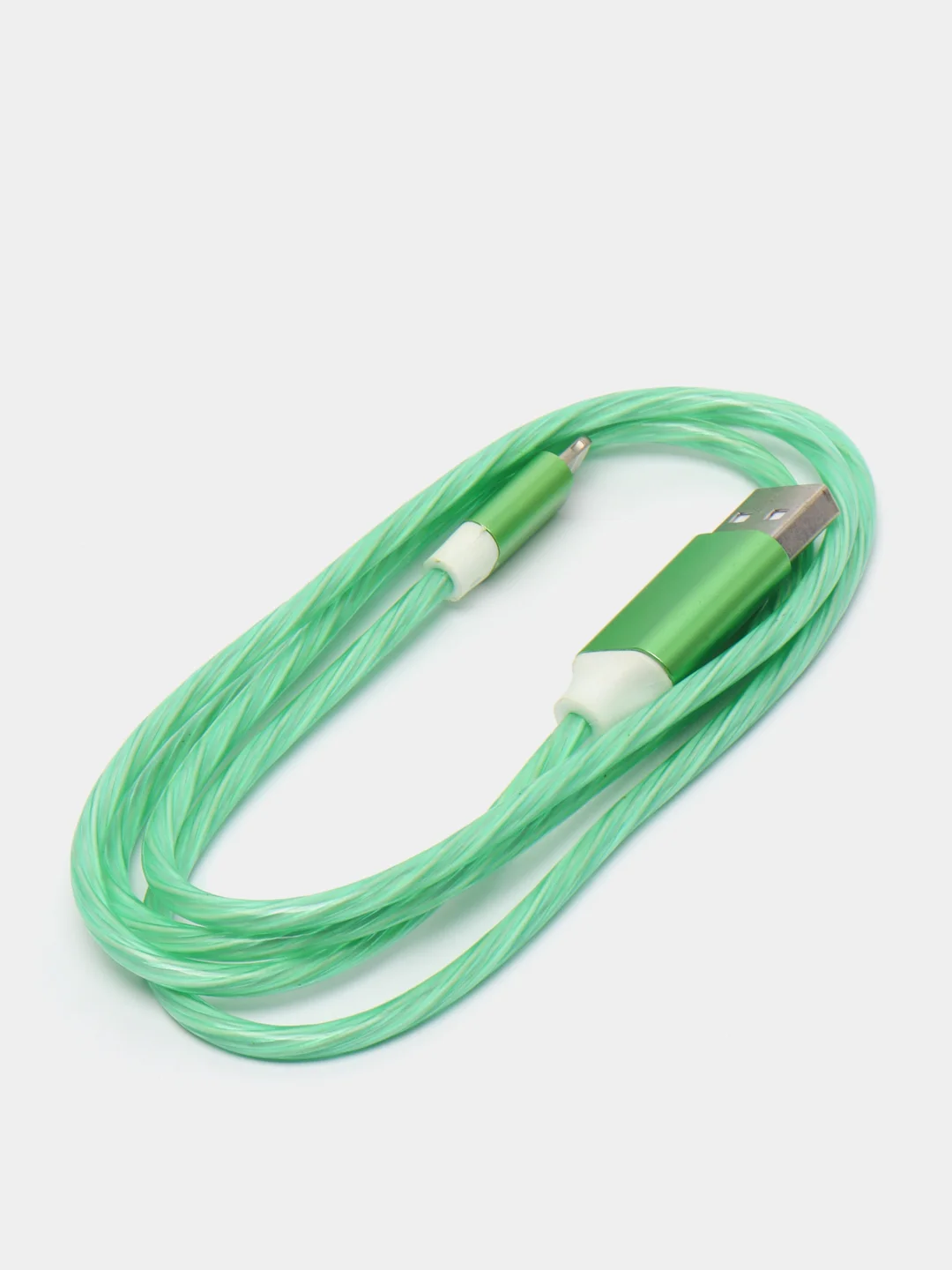 Лайм светящийся USB кабель для Iphone, Android micro USB Type-C Lightning