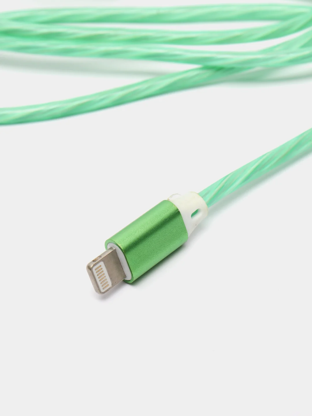 Лайм светящийся USB кабель для Iphone, Android micro USB Type-C Lightning