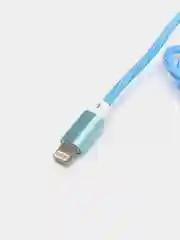 Синий меланж светящийся USB кабель для Iphone, Android micro USB Type-C Lightning