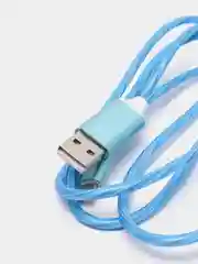Синий меланж светящийся USB кабель для Iphone, Android micro USB Type-C Lightning
