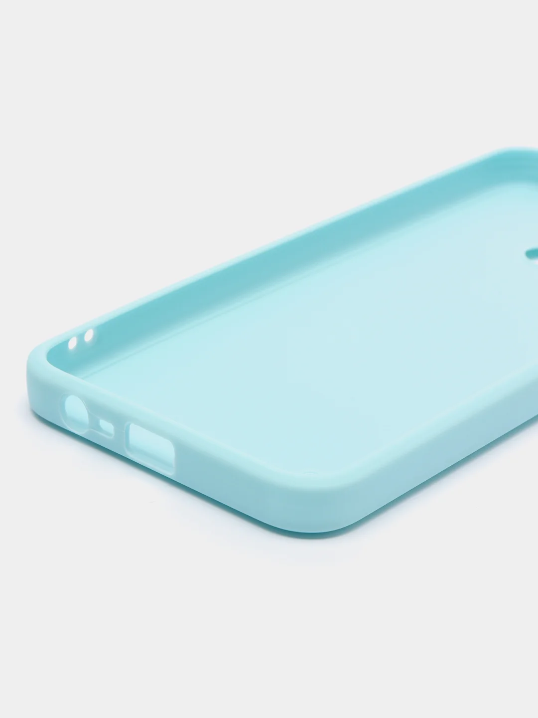 Голубой чехол Realme C21Y / C25Y силиконовый с защитой камеры ( Реалми С21У С25У )