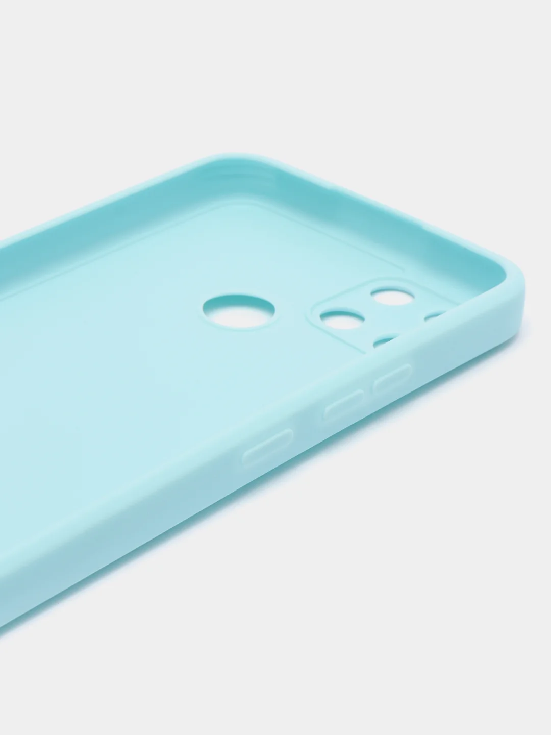 Голубой чехол Realme C21Y / C25Y силиконовый с защитой камеры ( Реалми С21У С25У )